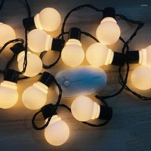 Strängar beiaidi 5m 20 led globe festoon boll fairy sträng ljus utomhus trädgård fest bröllop jul krans