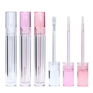 5ml Clear Pet Pet Plástico Mini Tubo Lip Gloss Recarregável Recipientes Lip-Balm Bottles Bottles Transparent Lipstick Recipadores