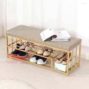 Clothing Storage Classic European Shoe Cabinets Seat Luxury Metal Bench Muebles Para El Hogar Living Room Furniture OC50XG