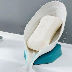 Soap Dishes Dolphin Shape Box Drain Holder Bathroom Shower Sponge Storage Plate Tray Supplies Gadge