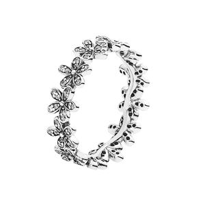 Anel de flor margara brilhante 925 Sterling Silver Bela Jeia de Casamento para Mulheres Meninas Com Caixa Original Para Pandora Rose Gold Noivado Anéis