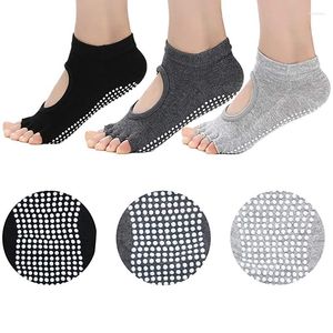 Men's Socks 2022 Fashion Pilates Breathable Backless Yoga Ankle Ladies Five-finger Non-slip Open Toe Sports Fitness