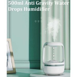 Fuktare Kupolkameror Anti Gravity Water Drops Fuidifier Ultrasonic Fogger Creative 500 ml Anti Gravity Water Drop Firidifier Diffuser T220924