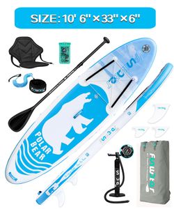 FUNWATER NO VAT SURFBOARD PADELスタンドアップパドルボードインフレータブル335 cm SUPパドルボードCA UK US Warehouse Tabla Surf Paddel Water Sports Supboard 21