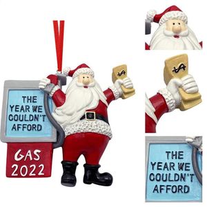Hurtownia 2022 DEY DODAKTY Świąteczne Ozdoby benzynowe Writable Święty Mikołaj Claus wisiorek żywica domowa na zewnątrz prezenty dla znajomych rodziny A12