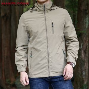 Erkek Ceketler Mantlconx Windbreaker Su geçirmez Askeri Kapşonlu Ceket Sıradan Erkek Giyim Sonbahar Erkekler 4xl 220924