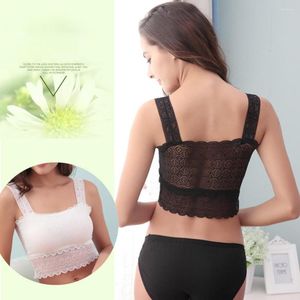 Camisoles Tanks Lady Boob Tube Bustier Femmes Bandeau Bra Crop Stretch Strap Lace Top Top