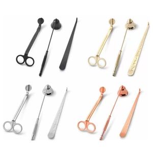 Candle Holders Accessory Gift Pack in Set Stainless Steel Candle Bell Snuffers Wick Trimmer Dipper set GC0926
