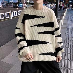 Men's Sweaters Sweater Pullovers Men College Couples Patchwork Design Fashion Casual Spring Soft Loose Korean Style Ins All match Vintage 220923