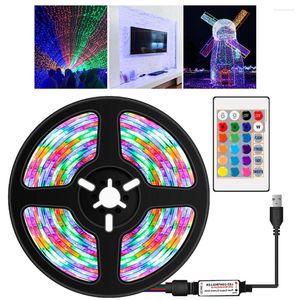 Strisce LED Light Remote Controller Flessibile RGB Decorazione Retroilluminazione Lampada USB Stringa luminosa notturna impermeabile