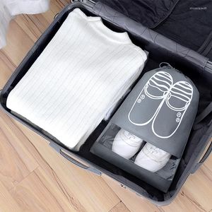 Depolama torbaları 2pcs ayakkabı çantası seyahat organizatörü portatif paket su geçirmez dokuma olmayan gardırop ev