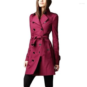 Women's Trench Coats Women's Zogaa Fashion Women Back Split Patchwork Sashes Windbreaker Town-Down Kurtki Kurtki osobowości Ubrania osobowości