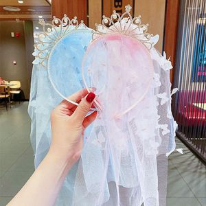 Headpieces GH0505B Cute Veil Girl Crown Headdress Headband Super Fairy Hairpin