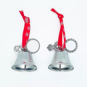 Ozdoba dekoracji choinki sublimacja santa bell puste ciepło dzwonek z wisiorkiem