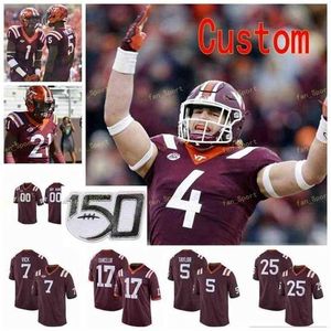 SJ NCAA College Jerseys Virginia Tech Hokies 5 Tyrod Taylor 6 Grimsley 7 Michael Vick 78 Bruce Smith 83 Tayvion Robinson Custom Football Football