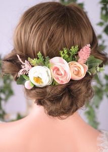 Headpieces Wedding Flower Hair Comb Artsy Pure Tyst Elegant Vintage Brudhuvudbonad Beauty Headwear Fairy Fascinators for Women