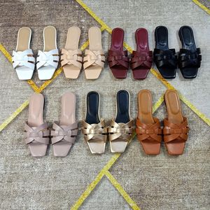 Designer Slippers Fashion Spring And Summer Women Slippers Cross Strap Flat Casual Beach Shoes House Sandals for Support