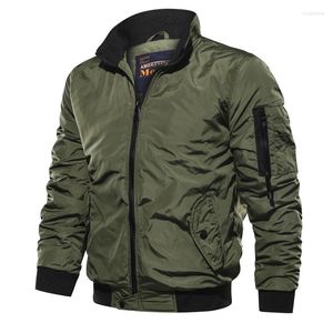 Men's Jackets Mcikkny Men Fashion Casual Bomber Military Cargo Outwear Coats For Male Size L-5XL Zipper Pockets