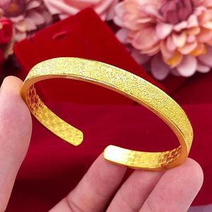 Armband lyx 14k guld original öppen armband för kvinnor fest hög kvalitet inte fade 14 k smycken armband bijoux femme