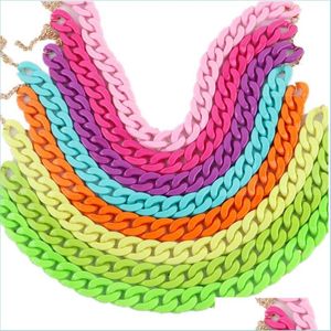 Łańcuchy łańcuchy rybsheep bohemian akrylowe długi łańcuch Naszyjne kolczyki dla kobiet kolorf przezroczysty kółk