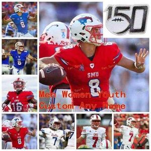 SJ NCAA College Jerseys Smu Mustangs 2 Патрик Нельсон 35 Delontae Scott 23 Clemons 97 Turner Coxe 19 Eric Dickerson Custom Football Stitched