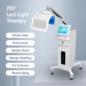 Máquina profissional de terapia de fótons com iluminação led pdt para cuidados com a pele 7 cores máquina espectrômetro de terapia facial infravermelha com led vermelho