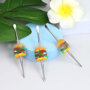 SMoking Accessories 4.8" hamburger Wax Dab Tool Smoking 7 types Stainless Steel Dabber Tools for Waxes Dry Herb Vaporizer Tobacco Banger Nails