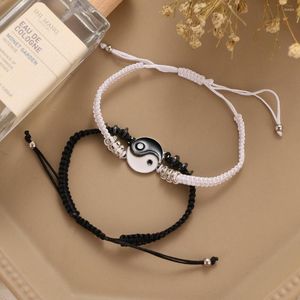 Charm Bracelets 2 Matching Yin Yang Bracelet Couple Friendship Birthday Gift For Women Men Friend