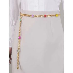 Łańcuchy Belly Chains Belts Belts Fashion Luksusowy projektant Vintage Metal splicing Cinturon for Dress Dżinsy uprzężą Accessori 220923