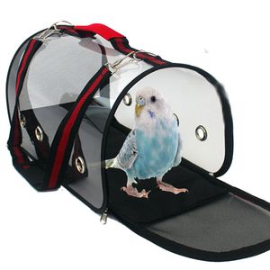 Bärbar klar fågelpapego med transport bur andas Bird Carrier resväska liten husdjur kaningin
