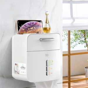 Toilet Paper Holders Towel Dispenser Waterproof Wall Mount Storage Shelf Rack Box Holder Bathroom Product 220924