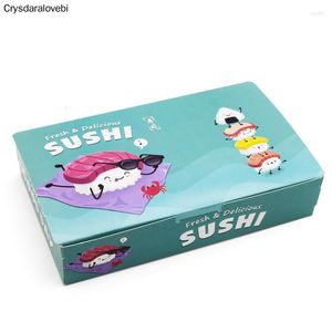 Gift Wrap Disposable Sushi Box Rice Ball Paper Packing For Fast Food Shop Restaurant Packaging Thicken Supplier