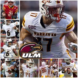 Ulm Monroe Warhawks Football Jersey NCAA College Chandler Rogers Malik Jackson Jevin Frett Tristan Driggers Keydrain Calligan Martin Henry Rasmussen Luke