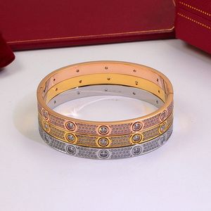 Fashion Tennis Eternal Love Bracelet Designer Jewelry For Mens Women Full Diamond 18k gold Bangle Silver Gifts Womens Luxury Love Bracelets