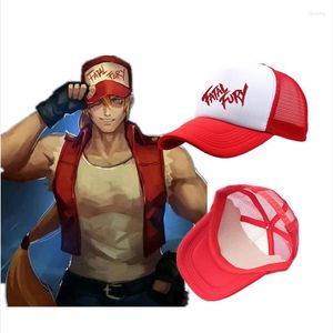 パーティーマスクゲームKof Terry Bogard Coser Boxer Fightersのキング致命的な怒り野球キャップコスプレプロップ調整可能な帽子スポーツギフト