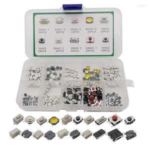250 Teile/schachtel 10 Modelle Micro SMD Tactile Connector Kit Auto Fernbedienung Tablet Momentary Key Touch Push Button Schalter