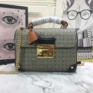 Evening Bags 2022 Shoulder Bag Cross Body Bags Women Bamboo Handbag Tote Canvas Letter Fruit Print Chain Leather Hardware Buckle Flap Purse Wallet Cell Phone Pocket