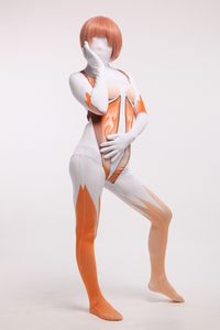 Sexig muskelflicka cosplay catsuit kostym tryckmönster lycar full kropp zentai kostym scen kostymer klubbfest jumpsuit