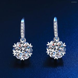 Dangle Earrings 925 Sterling Silver Drop Lever Backs Moissanite For Woman Wedding Banquet Fine Jewelry 2022 Trend