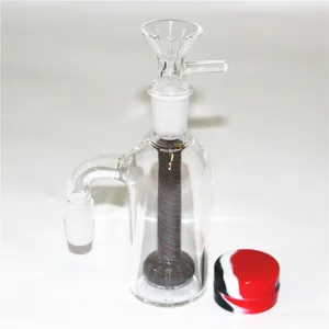 Mini bong di vetro giallo gorgogruppo gorgogliatore bong cenere di cenere di fumatore tubo d'acqua piattano olio tubo