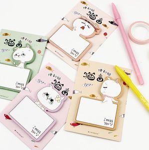 ملاحظات قتال Cat Memo Memo Pad Sticky Notebook Stationery Papelaria escolar School Schoolies 220927