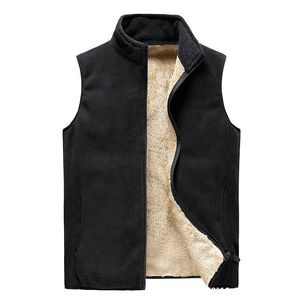 Men s Vests Plus size cashmere Sleeveless Vest Jackets Fashion wool vest Male Cotton Padded Coats Warm Waistcoats Clothing 8XL 220926