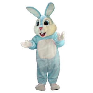 Christmas Light Blue Rabbit Mascot Costume Cartoon Character Outfit Suit Halloween Adults Size Birthday Party Outdoor Outfit Charitable activities