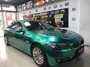 Super Glossy Metallic Ocean Green Vinyl Wrap Adhesive Film Sticker Metal Gloss Emerald Green Car Wrapping Foil Roll Air Bubble Release