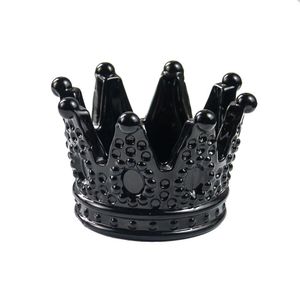 Ashtrayer Ashtrayer AshTray Transparent Black Crown Glass Cigar Rökning Tobaks Tray Candle Holders For Home Dec Homeindustri DHXK4