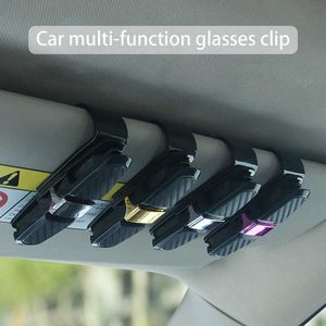 New 1pc Car Sun Visor Glasses Holder Multi-Function Clips Occhiali da sole Occhiali Frame Chiusura automatica Ticket Clip