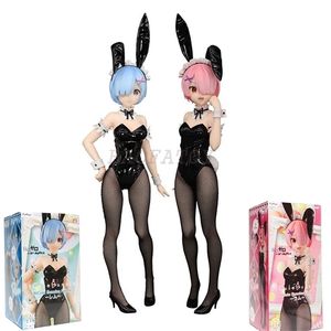 Anime Manga 29cm Re ZERO Starting Life in Another World Anime Figure Ram Rem Bunny Ver Action Figure Sexy Girl Figure Model Doll Toys 220923