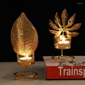 Mum tutucular Noel tealight tutucu retro demir oturma odası altın metal avize bougeoir rustik ev dekor dl60zt