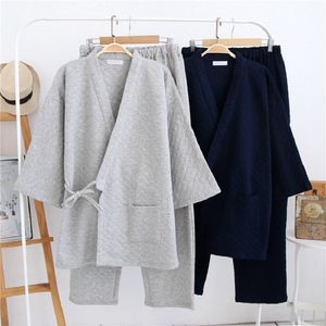 Pigiama invernale da uomo stile pigiama da uomo set casa addensare caldo cotone maschile pigiama pigiama masculino loungewear kimono abbigliamento completo masculino 220924