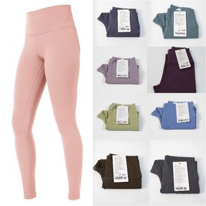 LL-12333 Women's Yoga Outfits Trousers Skinny Pants Slim Tights Excerise Sport Gym Running Long Pant Elastic Waist